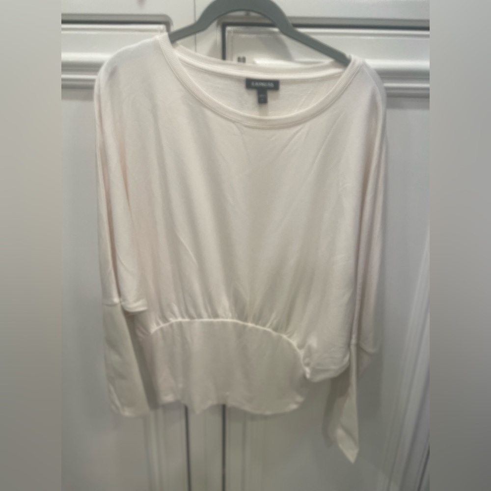 Express faux leather sleeve top